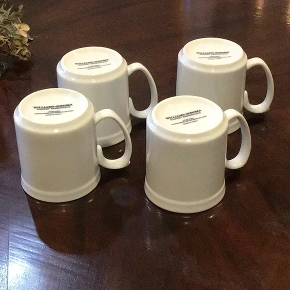 Williams Sonoma Pantry Essentials ceramic coffee mugs set of 4 - Picture 7 of 7